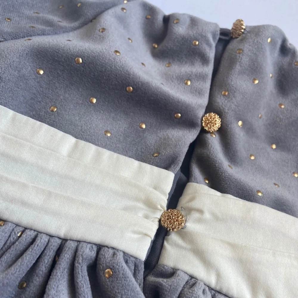 Max Studio Gray Velour Party Dress